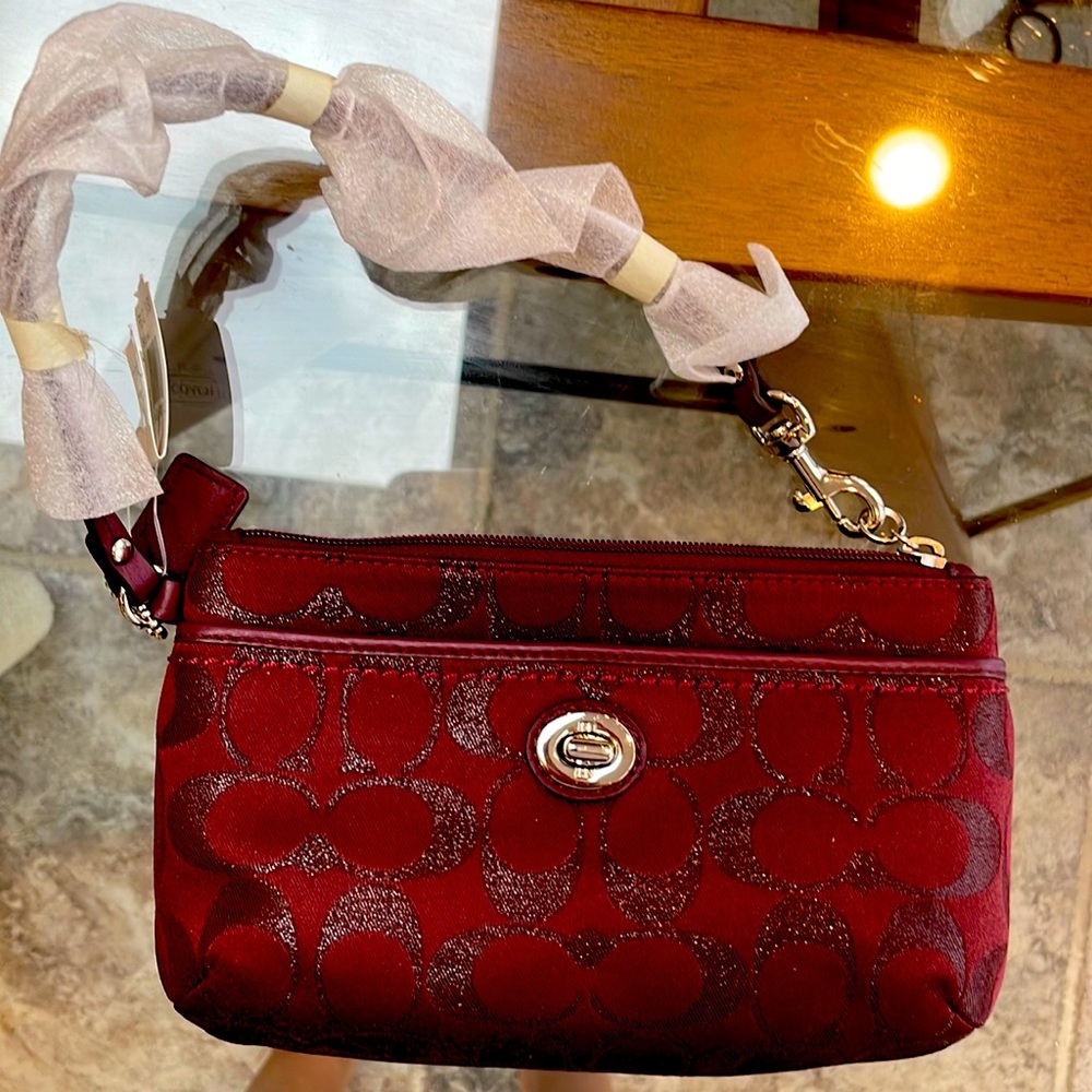 Gorgeous maroon Coach clutch (Coach is back!)